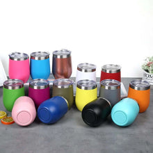 Load image into Gallery viewer, 12oz 14oz Double Wall Vacuum Travel Mug Stainless Steel Insulated Coffee Mug with Handle