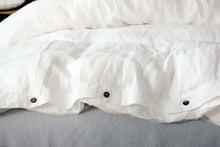 Load image into Gallery viewer, 100% French Flax Linen Bedding Oeko-tex Nature 3 pcs set French Linen Duvet Cover Set Stone Washed Bedding Set Flax Bedsheet