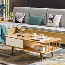 Load image into Gallery viewer, 2024 hot sale nordic style living furniture log color 1.2m wood coffee table in low price