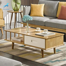 Load image into Gallery viewer, 2024 hot sale nordic style living furniture log color 1.2m wood coffee table in low price