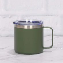 Load image into Gallery viewer, 12oz 14oz Double Wall Vacuum Travel Mug Stainless Steel Insulated Coffee Mug with Handle
