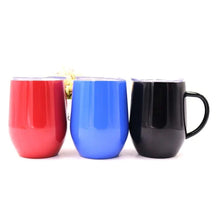 Load image into Gallery viewer, 12oz 14oz Double Wall Vacuum Travel Mug Stainless Steel Insulated Coffee Mug with Handle
