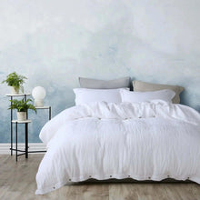 Load image into Gallery viewer, 100% French Flax Linen Bedding Oeko-tex Nature 3 pcs set French Linen Duvet Cover Set Stone Washed Bedding Set Flax Bedsheet
