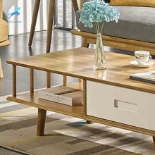 Load image into Gallery viewer, 2024 hot sale nordic style living furniture log color 1.2m wood coffee table in low price
